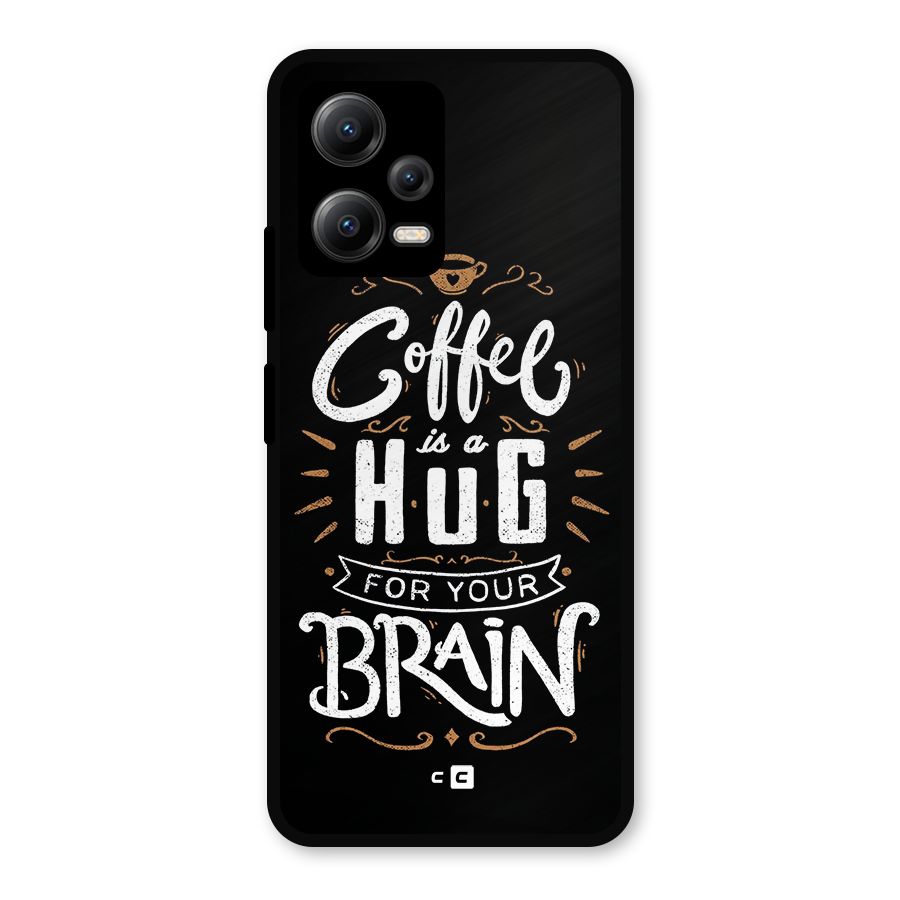 Coffee Brain Metal Back Case for Redmi Note 12 5G