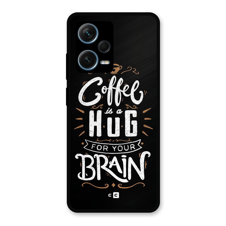 Coffee Brain Metal Back Case for Redmi Note 12 Pro Plus 5G