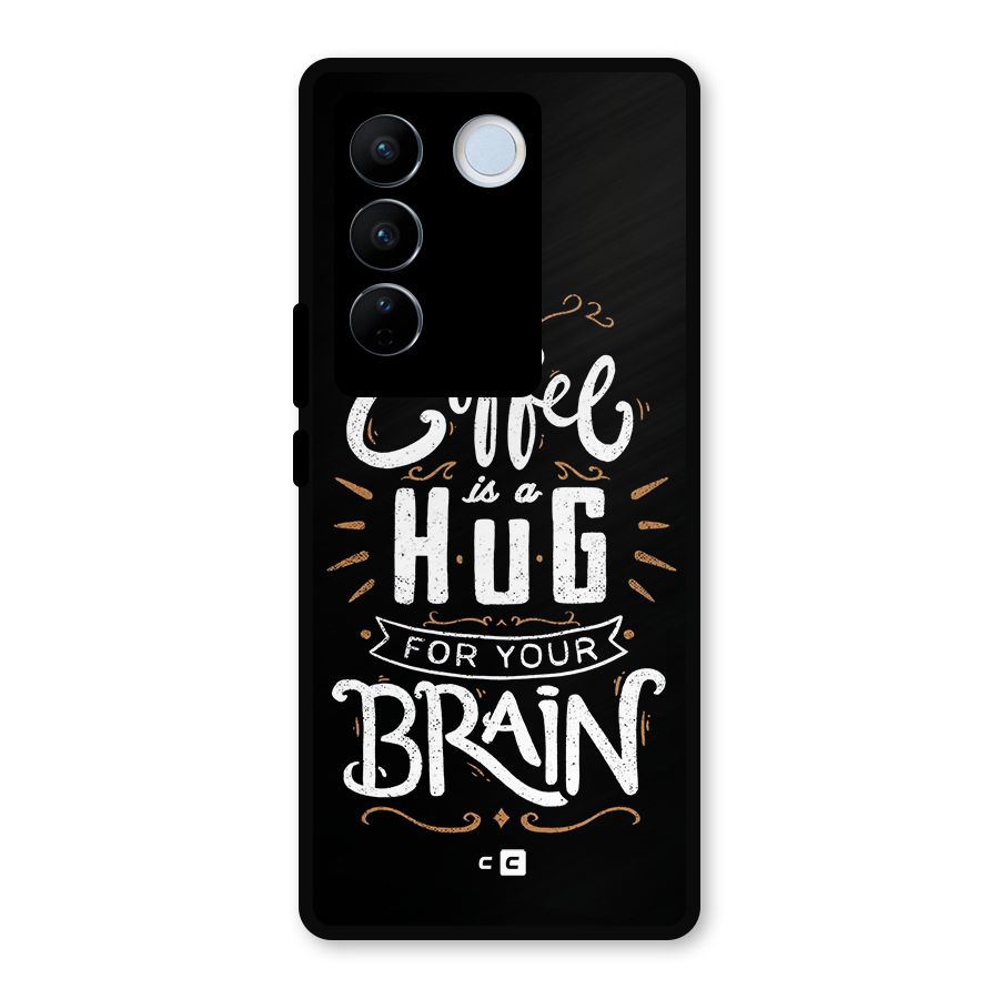 Coffee Brain Metal Back Case for Vivo V27