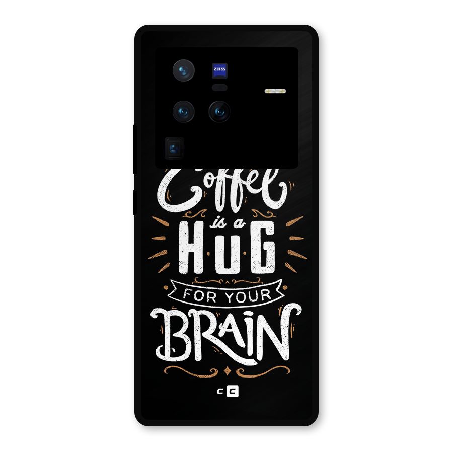 Coffee Brain Metal Back Case for Vivo X80 Pro