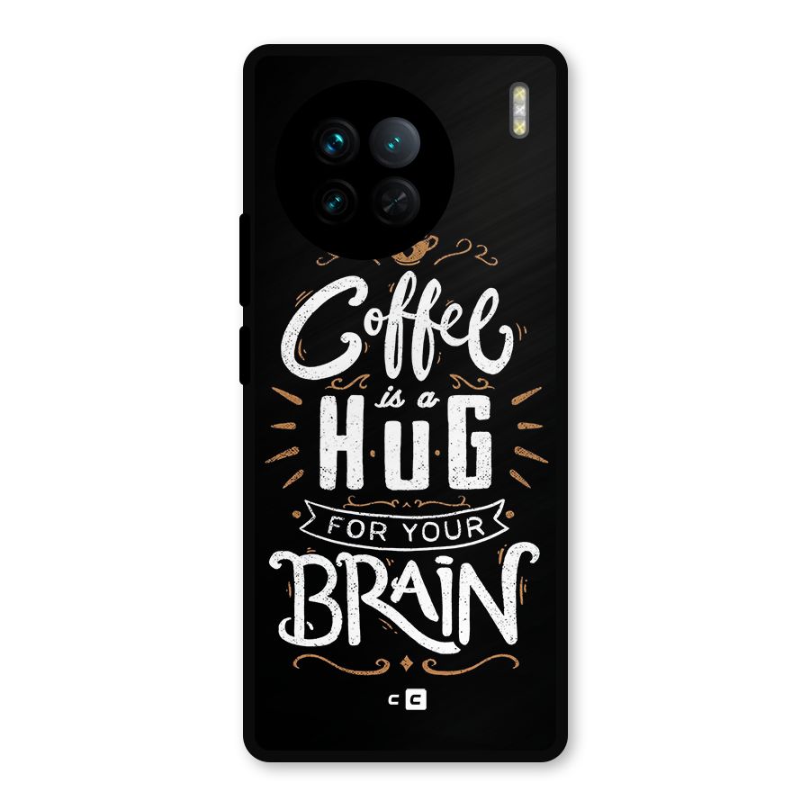 Coffee Brain Metal Back Case for Vivo X90