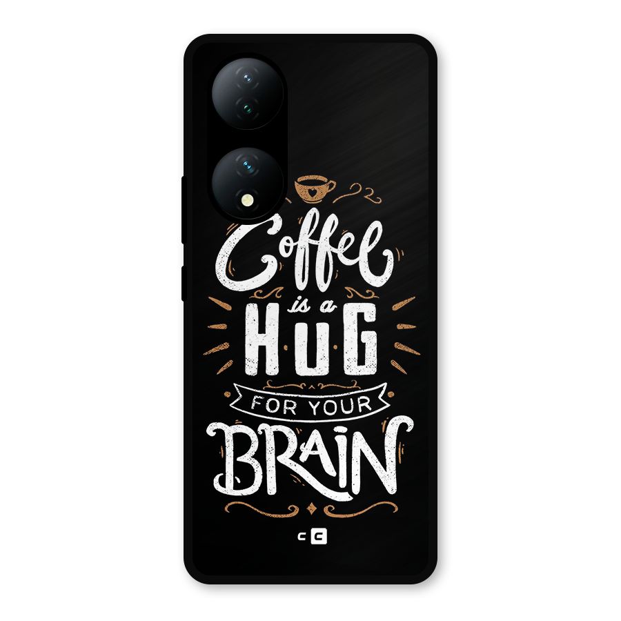 Coffee Brain Metal Back Case for Vivo Y100a