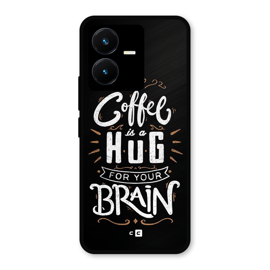 Coffee Brain Metal Back Case for Vivo Y22