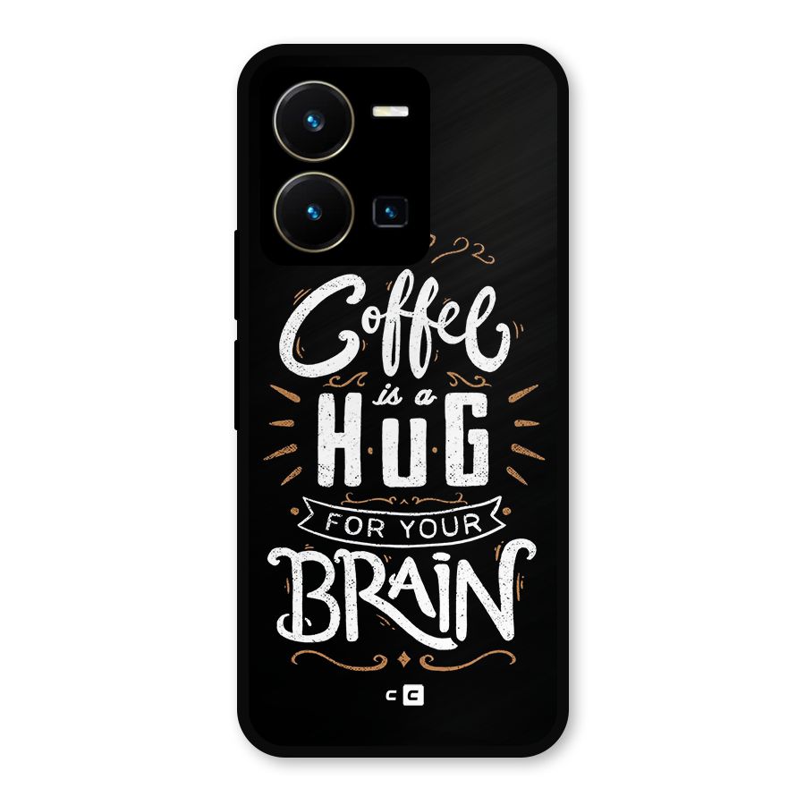 Coffee Brain Metal Back Case for Vivo Y35