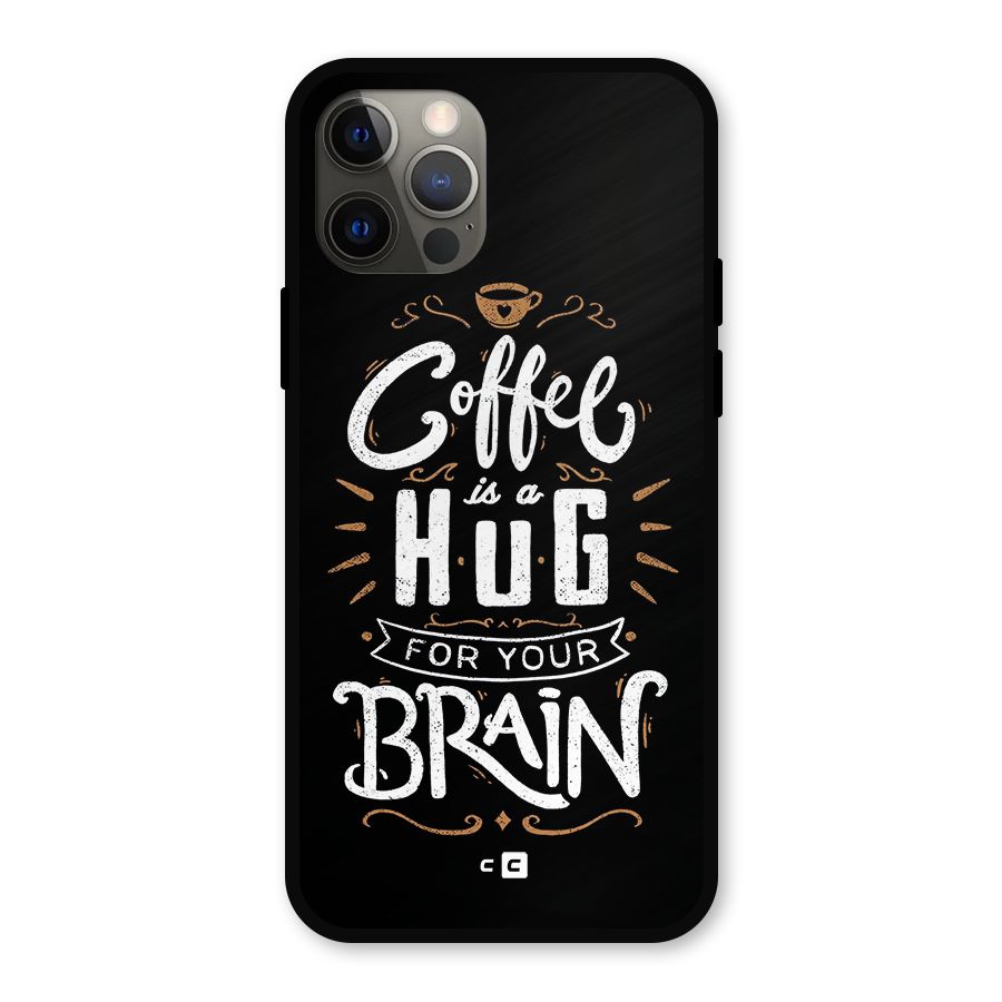 Coffee Brain Metal Back Case for iPhone 12 Pro