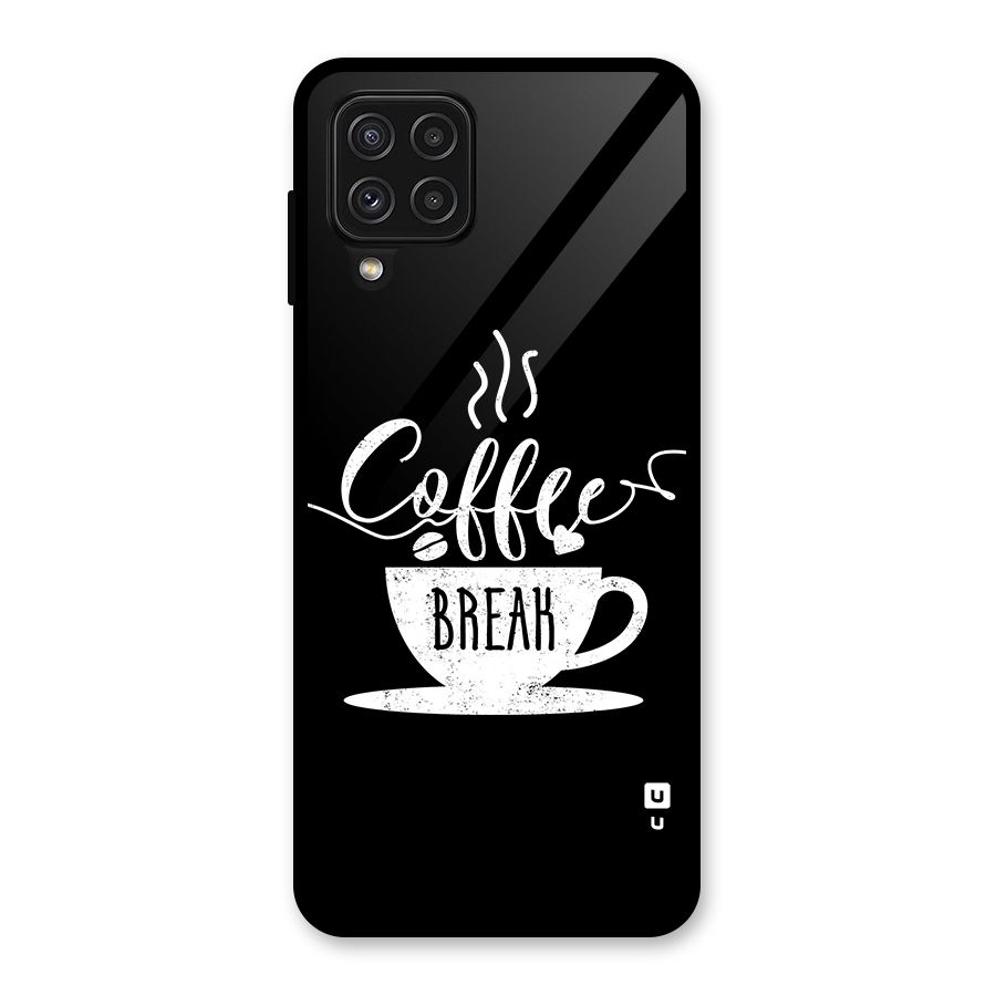 Coffee Break Glass Back Case for Galaxy A22 4G