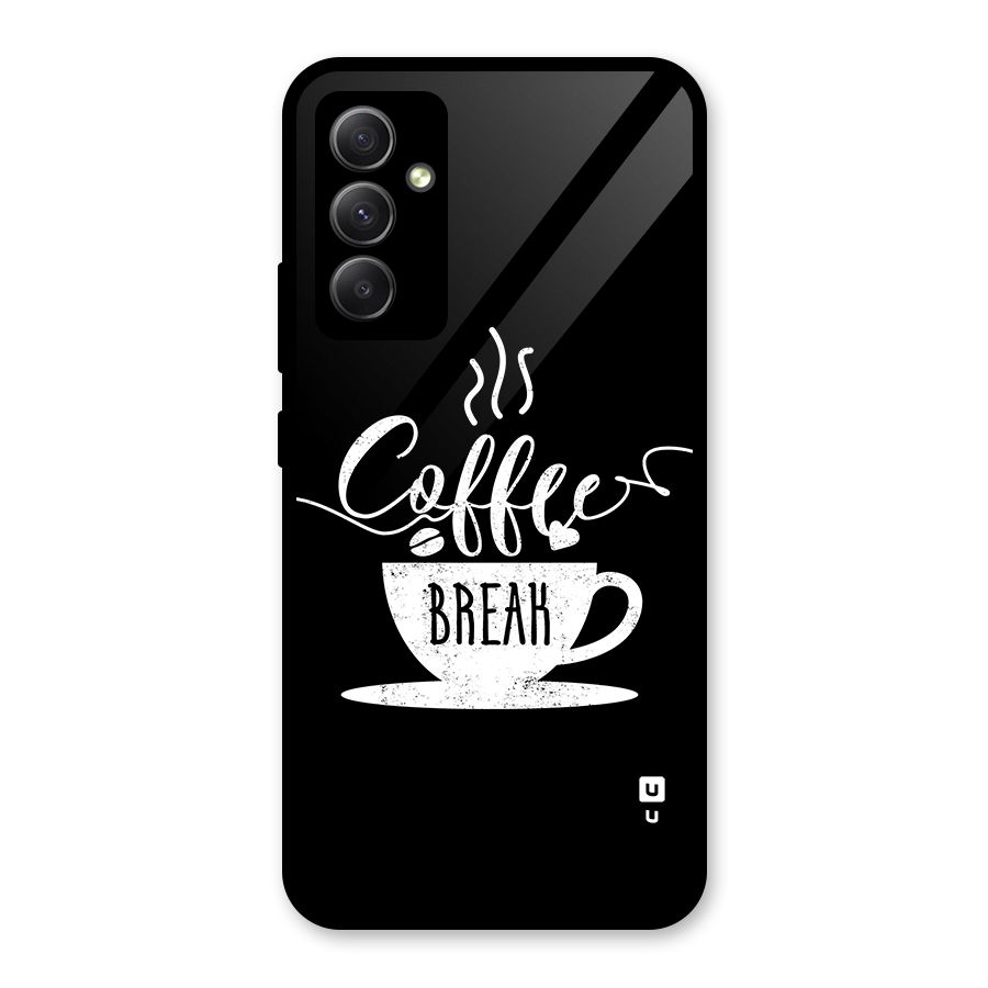 Coffee Break Glass Back Case for Galaxy A34