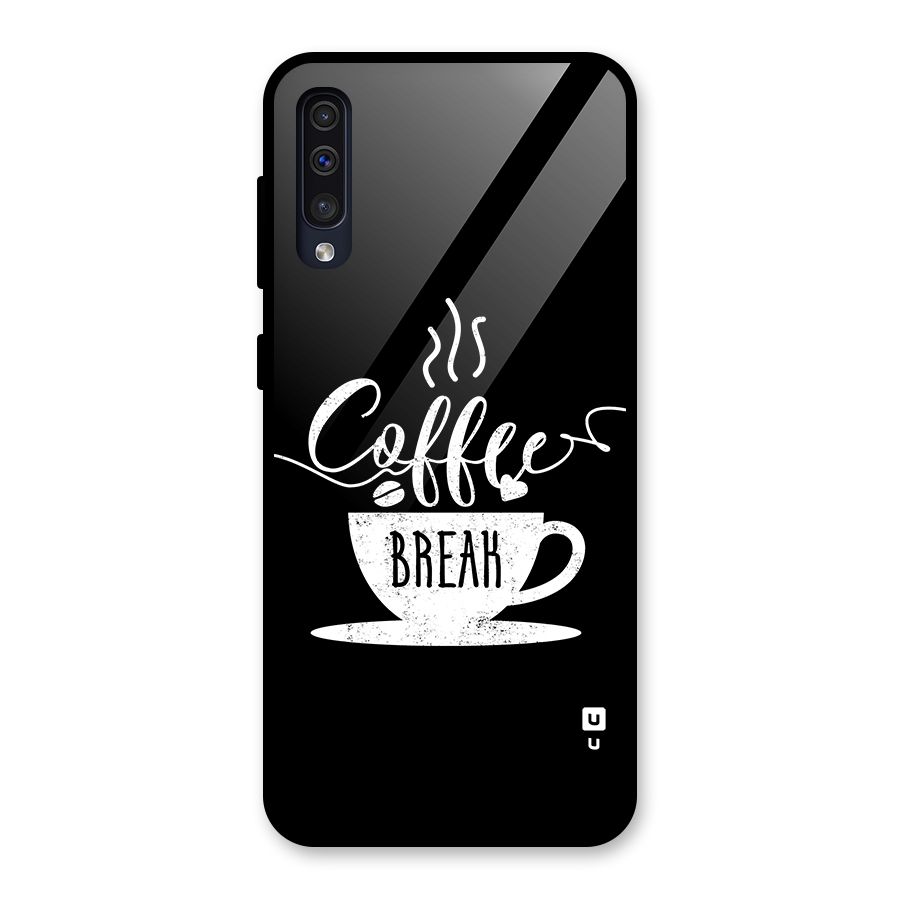 Coffee Break Glass Back Case for Galaxy A50