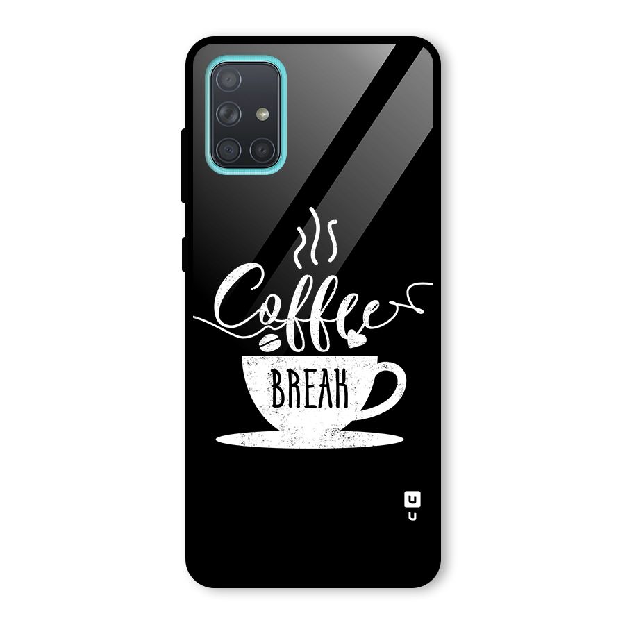 Coffee Break Glass Back Case for Galaxy A71