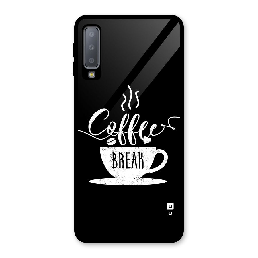 Coffee Break Glass Back Case for Galaxy A7 (2018)