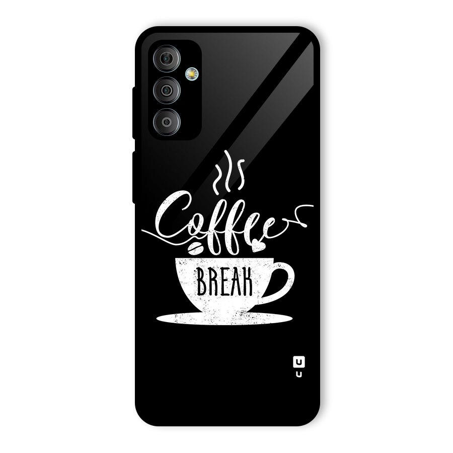 Coffee Break Glass Back Case for Galaxy F23