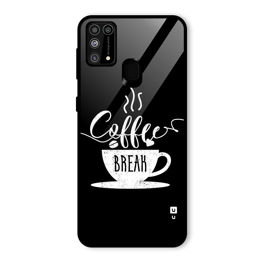 Coffee Break Glass Back Case for Galaxy F41