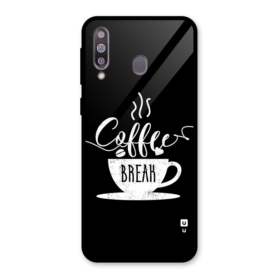 Coffee Break Glass Back Case for Galaxy M30