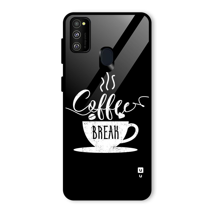 Coffee Break Glass Back Case for Galaxy M30s