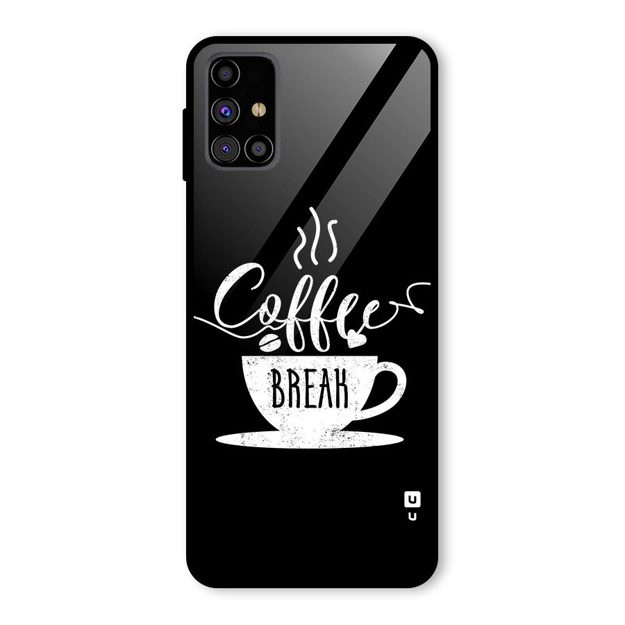 Coffee Break Glass Back Case for Galaxy M31s