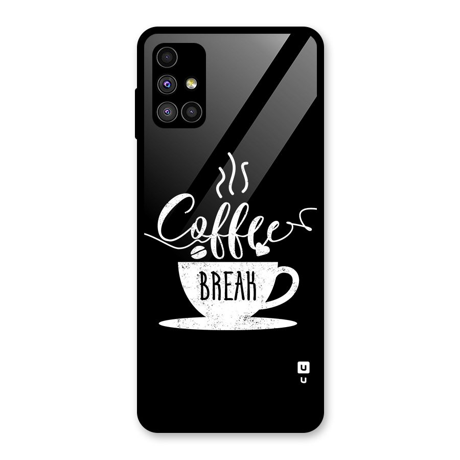 Coffee Break Glass Back Case for Galaxy M51