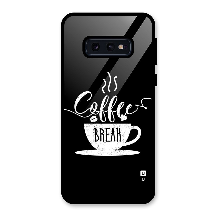 Coffee Break Glass Back Case for Galaxy S10e
