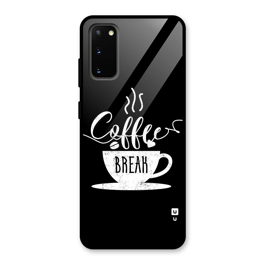 Coffee Break Glass Back Case for Galaxy S20