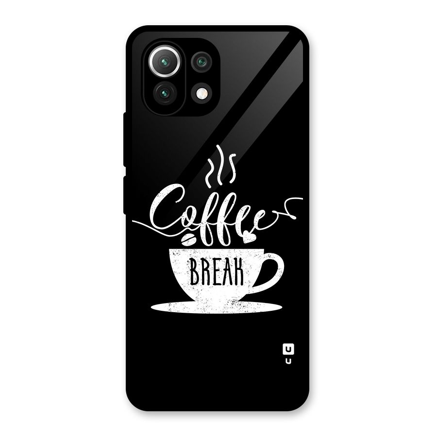 Coffee Break Glass Back Case for Mi 11 Lite