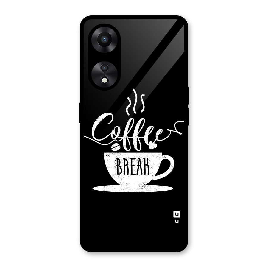 Coffee Break Glass Back Case for Oppo A78