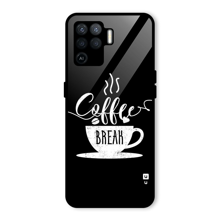 Coffee Break Glass Back Case for Oppo F19 Pro