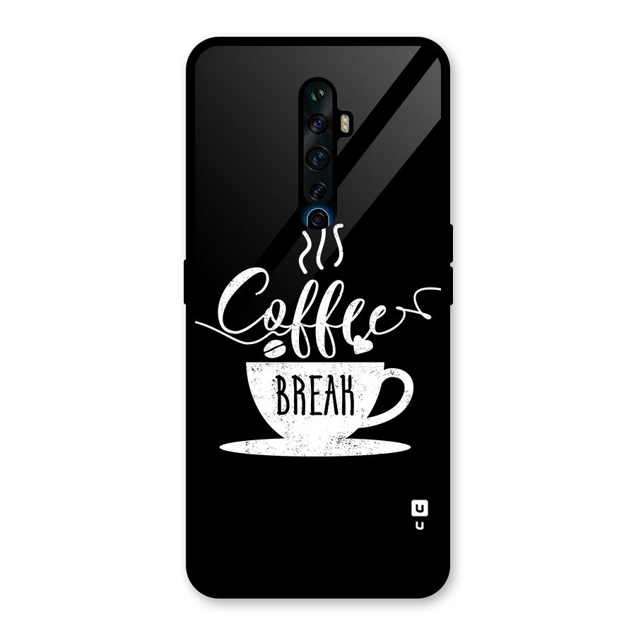 Coffee Break Glass Back Case for Oppo Reno2 F