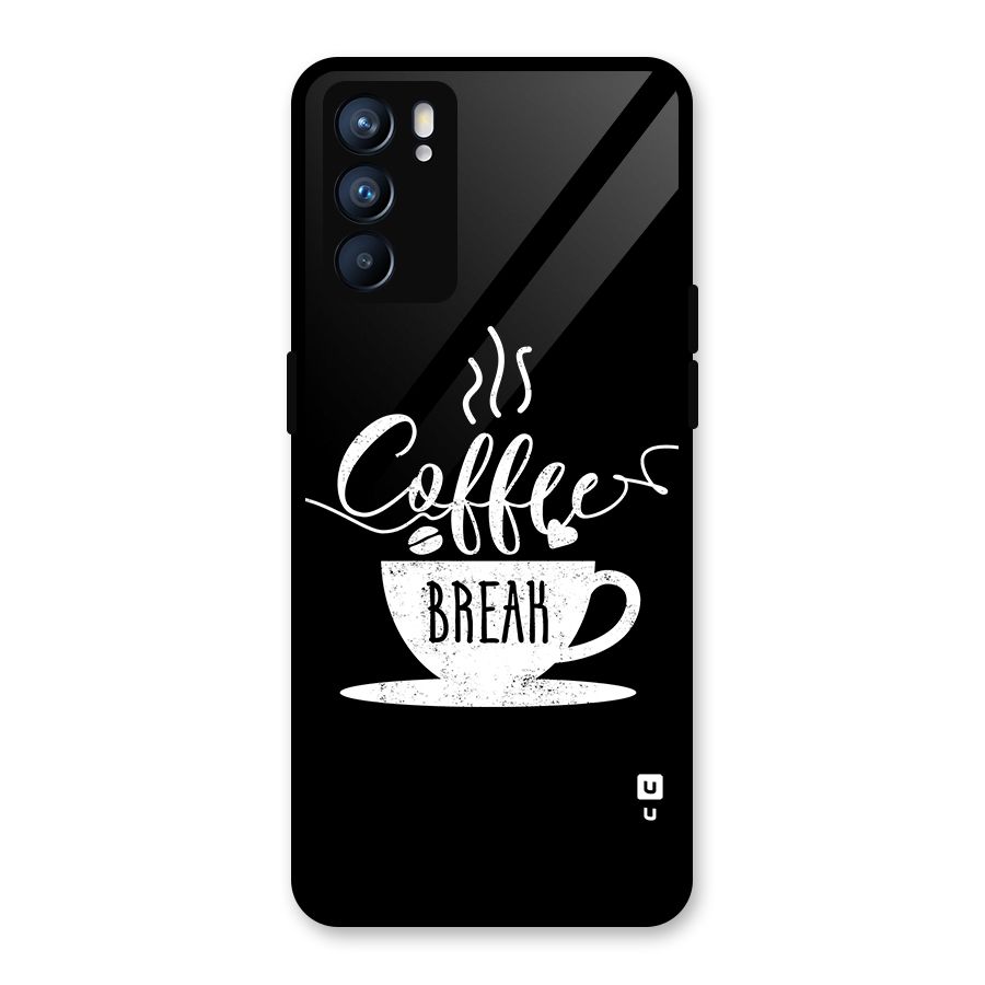 Coffee Break Glass Back Case for Oppo Reno6 5G