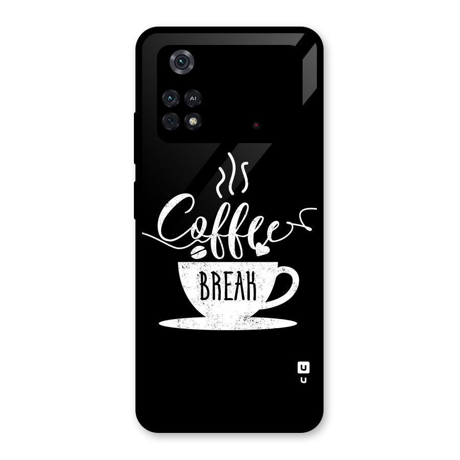 Coffee Break Glass Back Case for Poco M4 Pro 4G