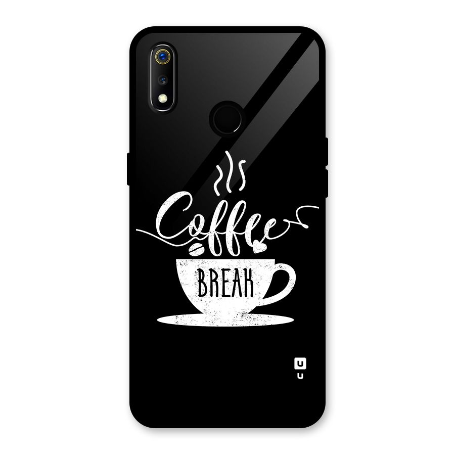 Coffee Break Glass Back Case for Realme 3i
