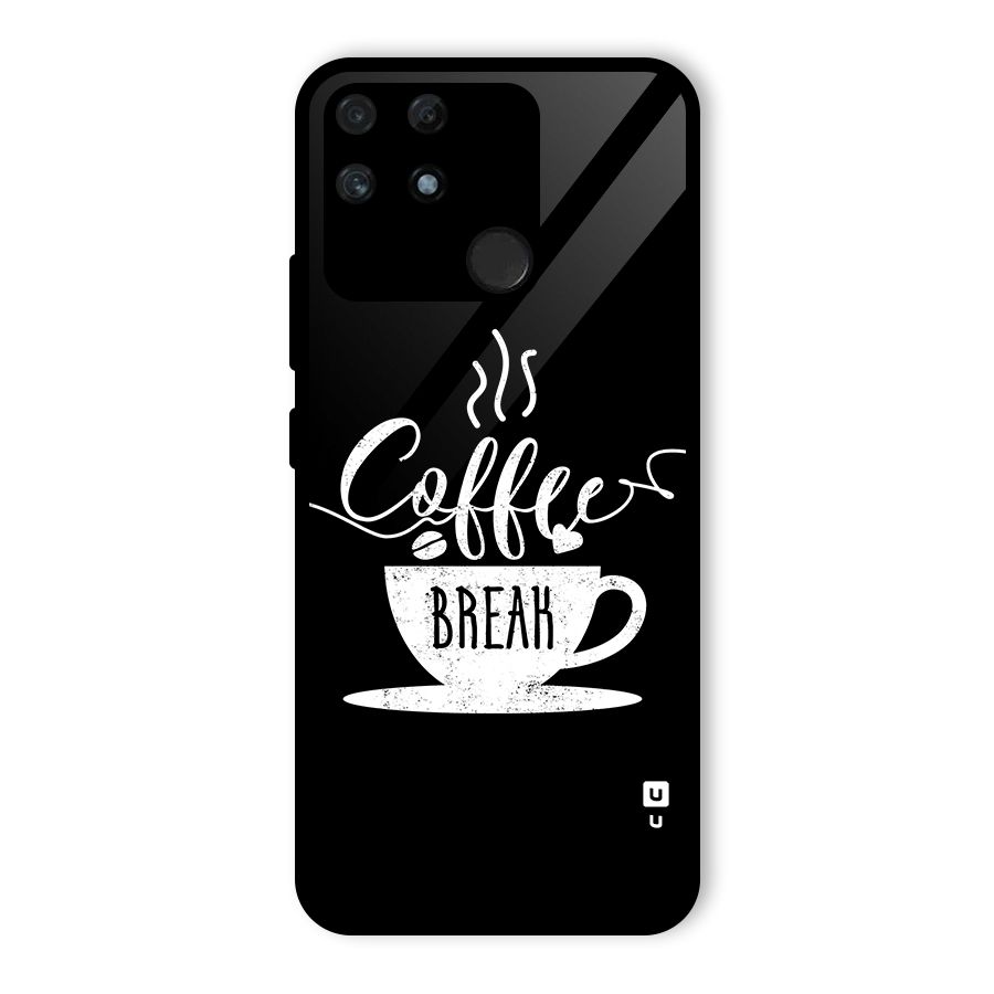 Coffee Break Glass Back Case for Realme Narzo 50A