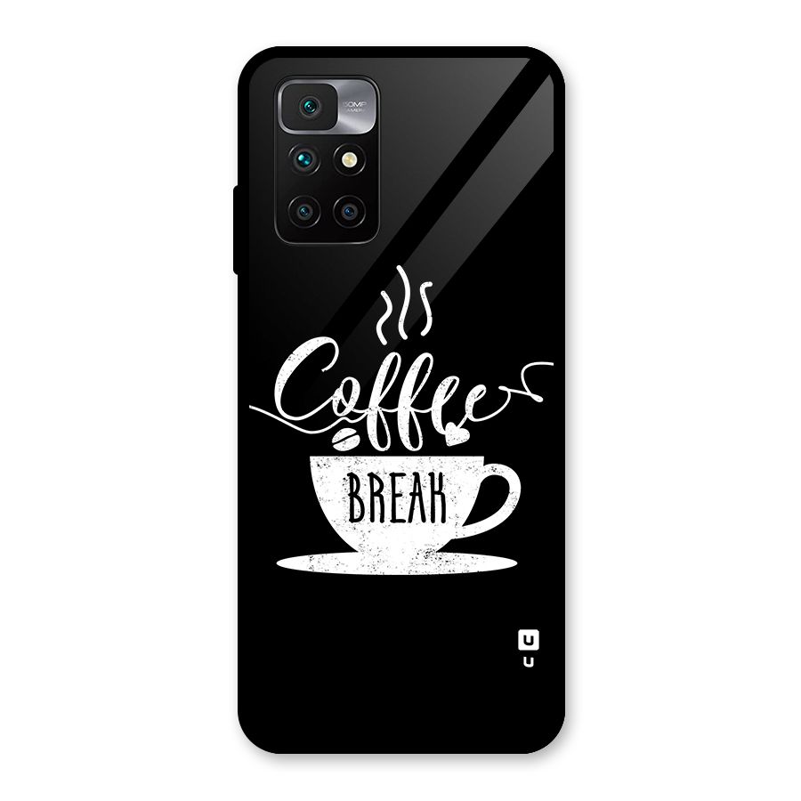Coffee Break Glass Back Case for Redmi 10 Prime