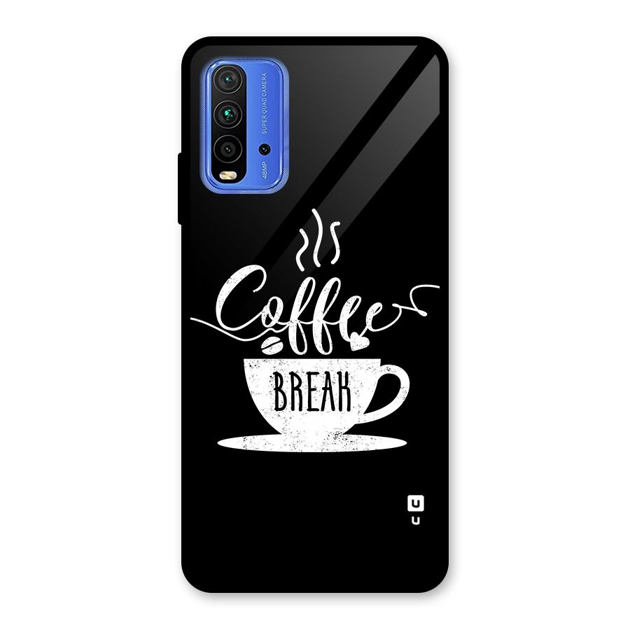Coffee Break Glass Back Case for Redmi 9 Power