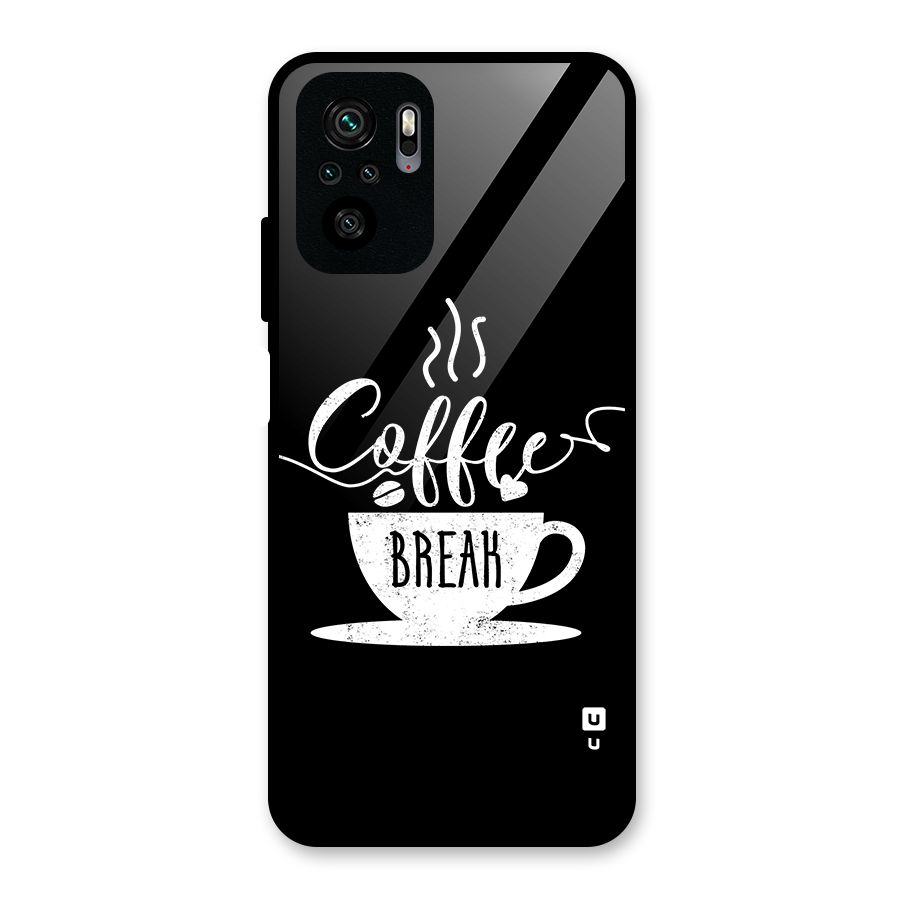 Coffee Break Glass Back Case for Redmi Note 10S