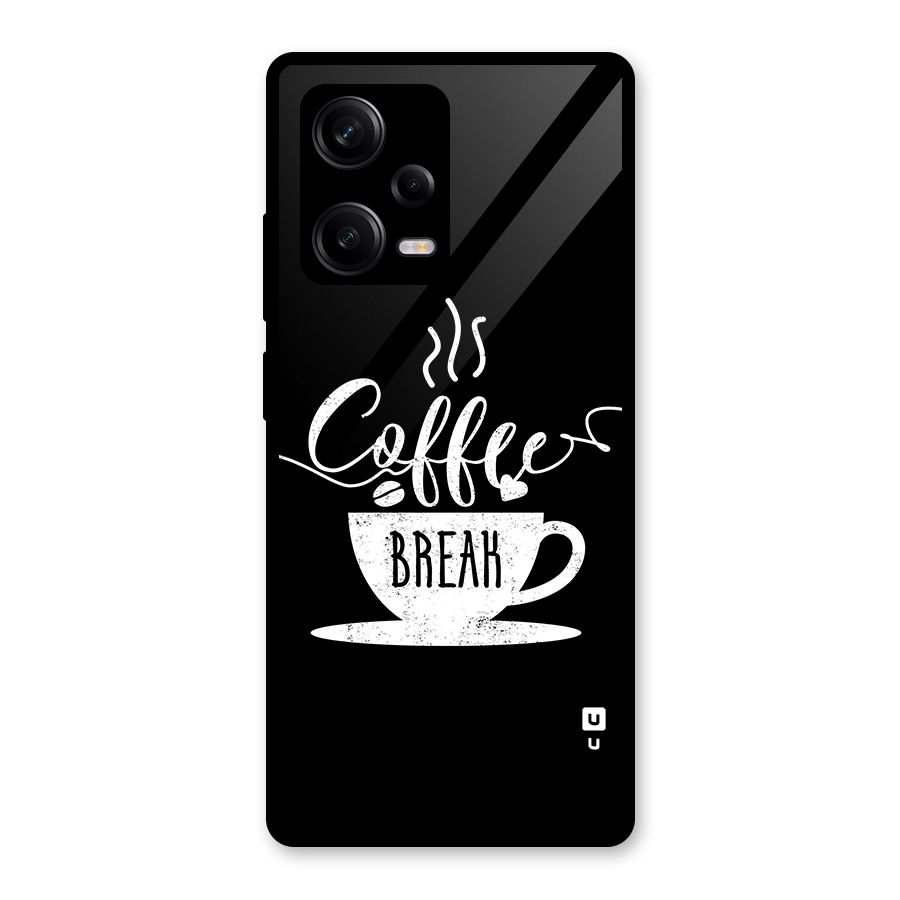Coffee Break Glass Back Case for Redmi Note 12 Pro