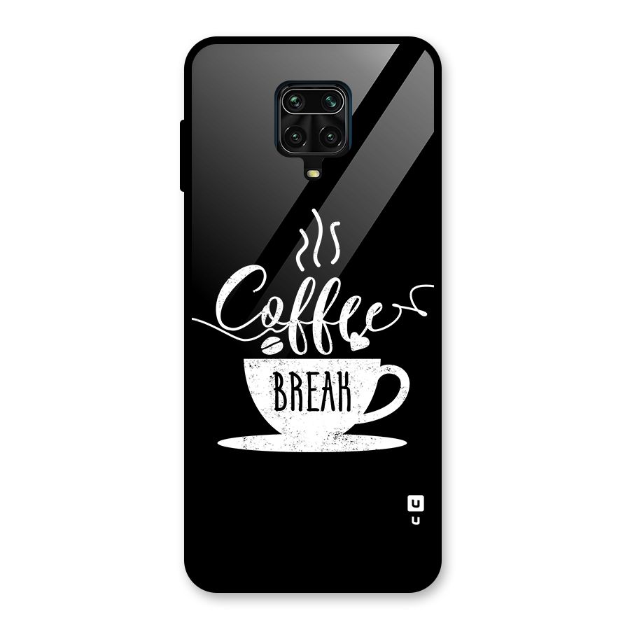 Coffee Break Glass Back Case for Redmi Note 9 Pro