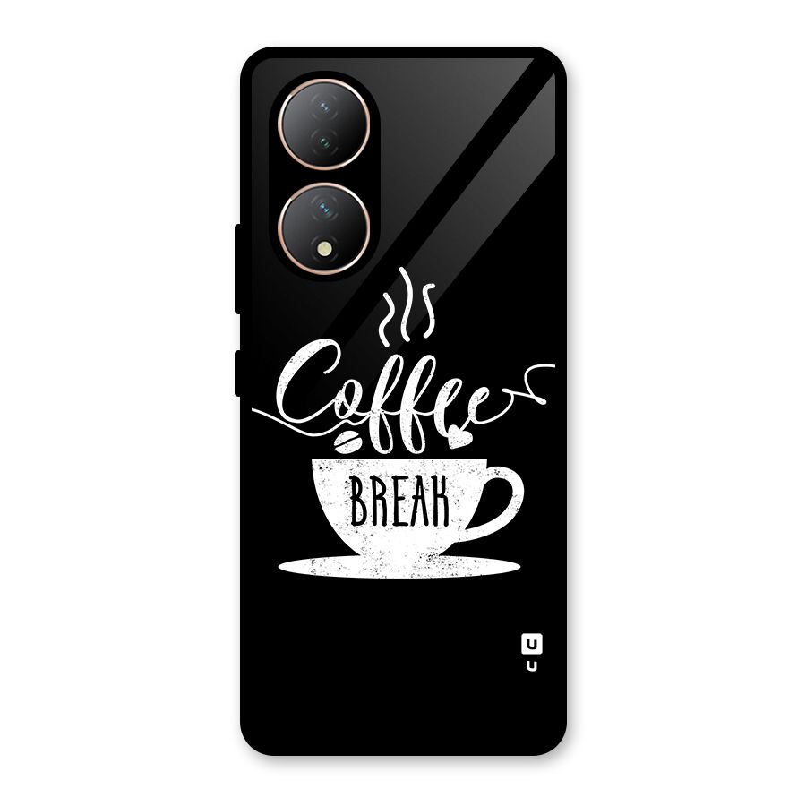 Coffee Break Glass Back Case for Vivo T2