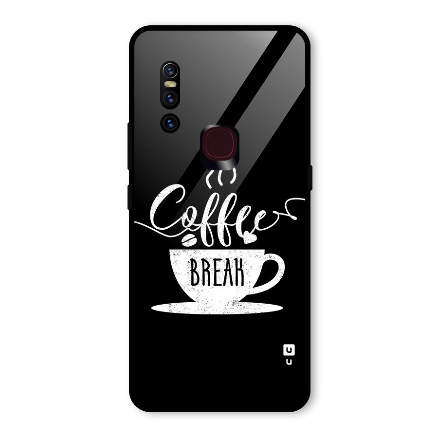 Coffee Break Glass Back Case for Vivo V15