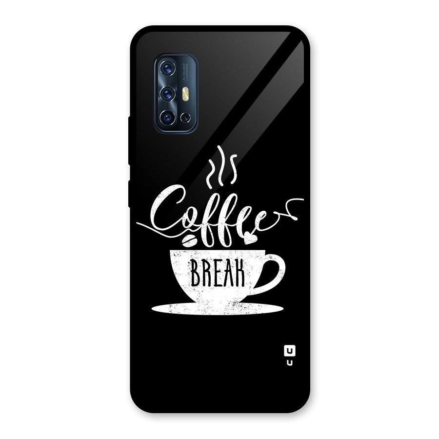 Coffee Break Glass Back Case for Vivo V17