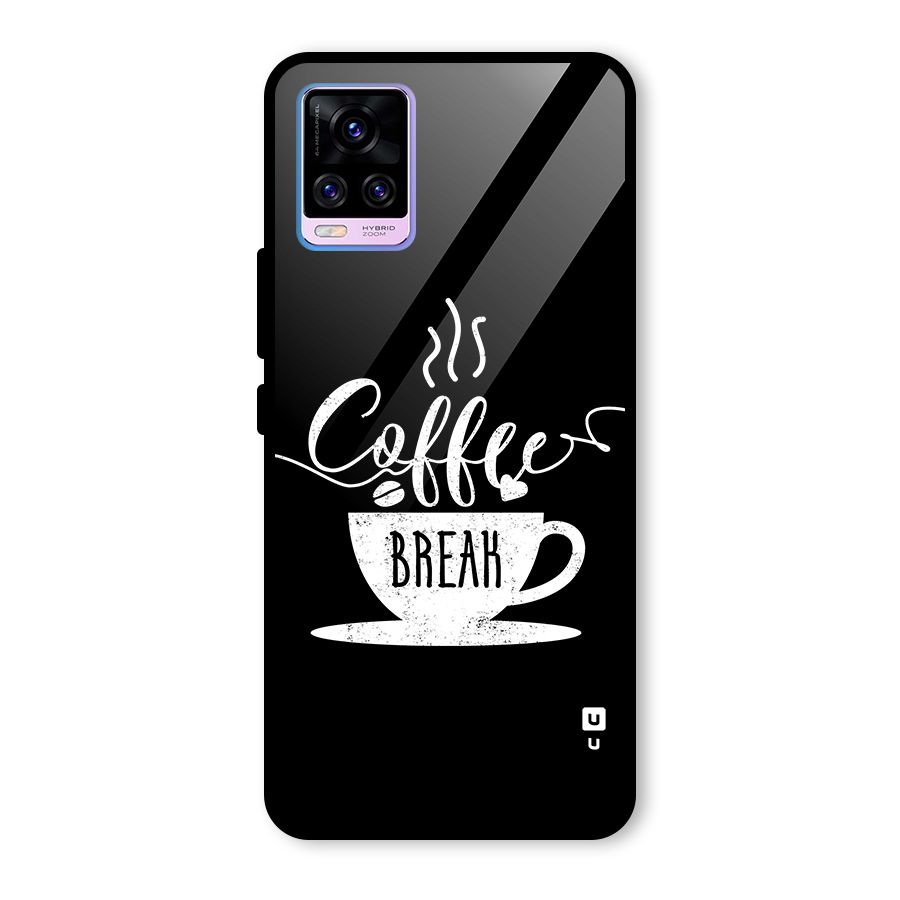 Coffee Break Glass Back Case for Vivo V20 Pro