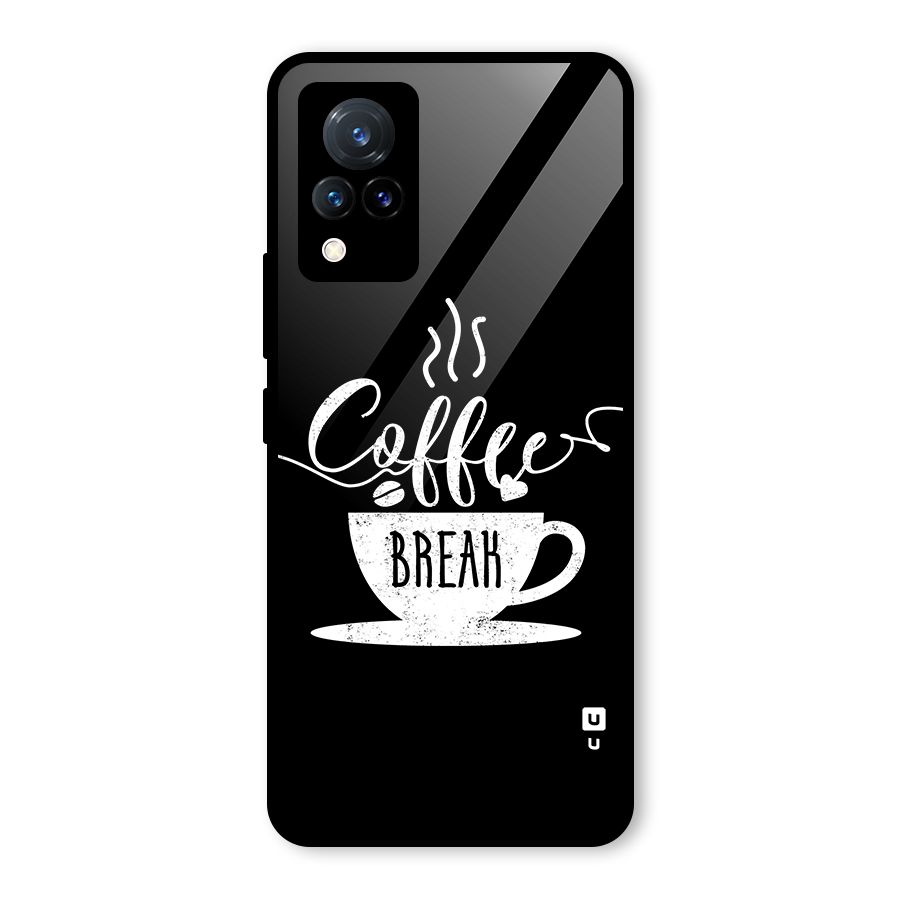 Coffee Break Glass Back Case for Vivo V21 5G
