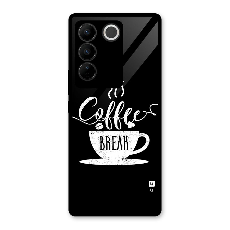 Coffee Break Glass Back Case for Vivo V27