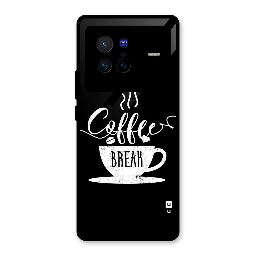 Coffee Break Glass Back Case for Vivo X80