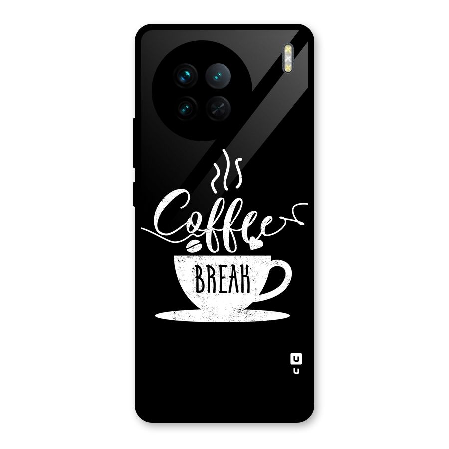 Coffee Break Glass Back Case for Vivo X90