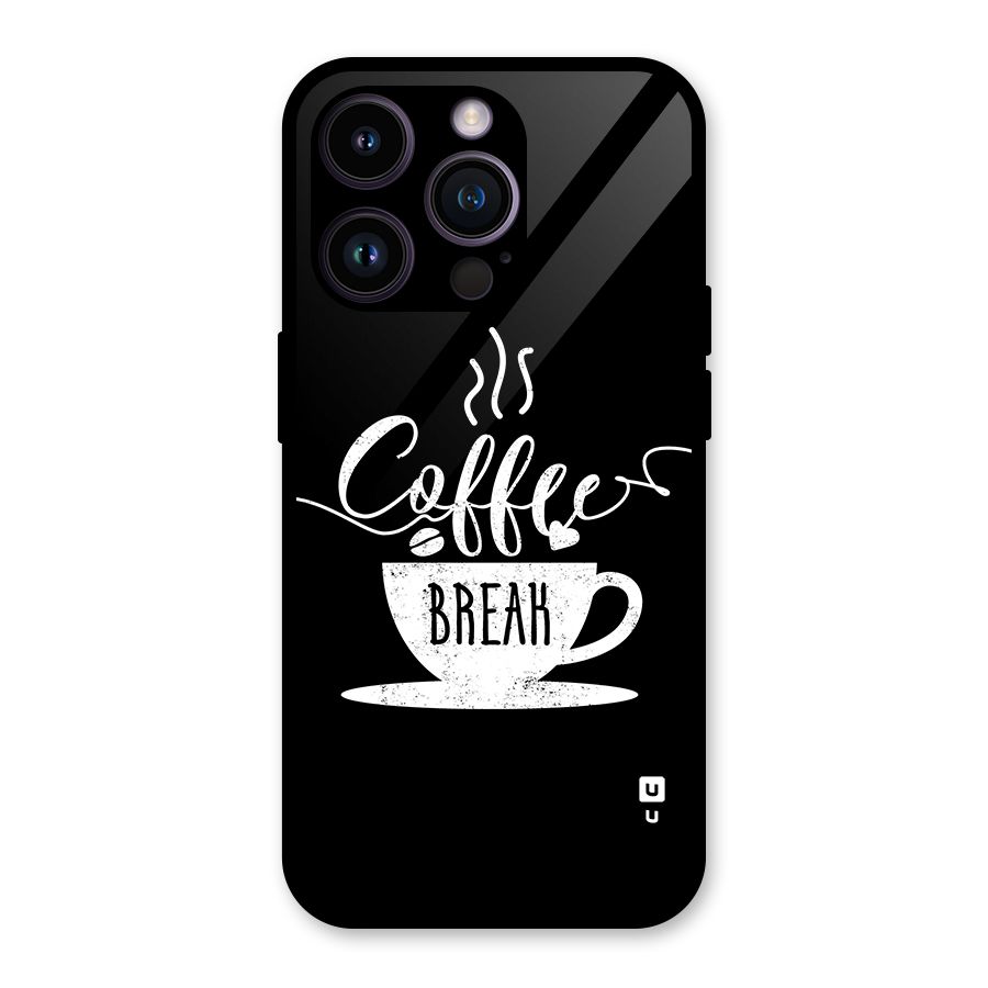 Coffee Break Glass Back Case for iPhone 14 Pro
