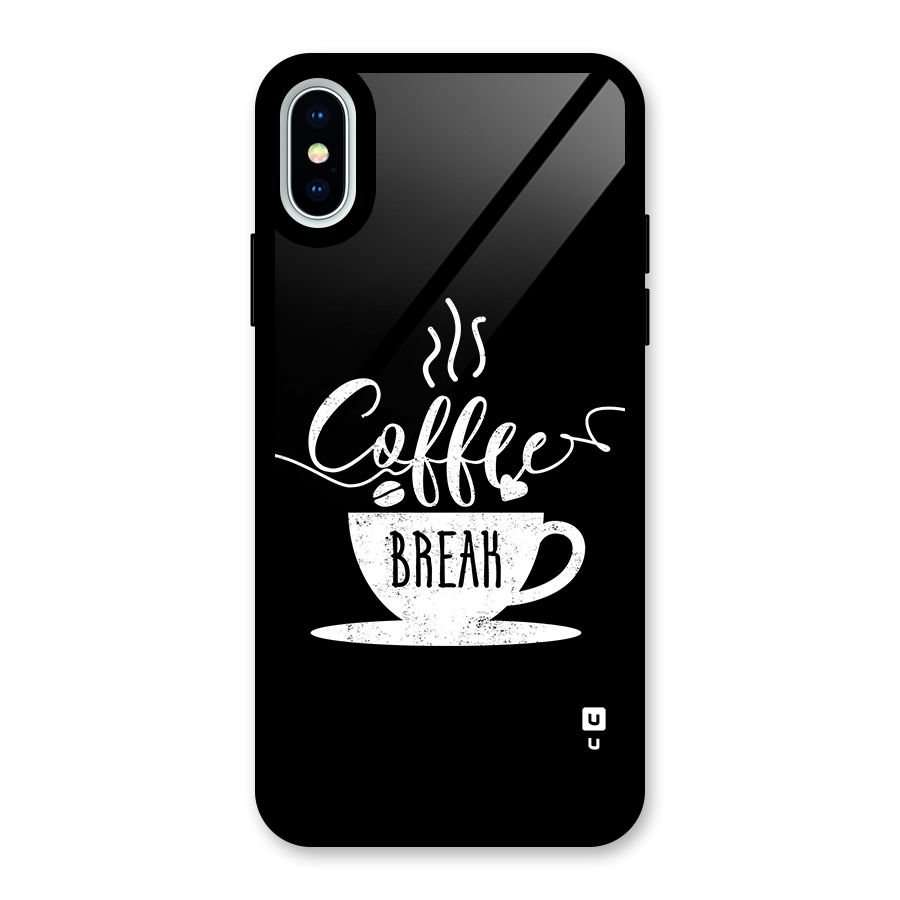 Coffee Break Glass Back Case for iPhone XS