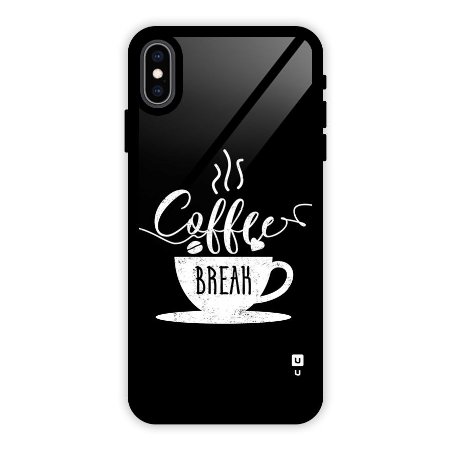 Coffee Break Glass Back Case for iPhone XS Max