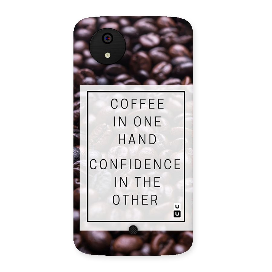 Coffee Confidence Quote Back Case for Micromax Canvas A1