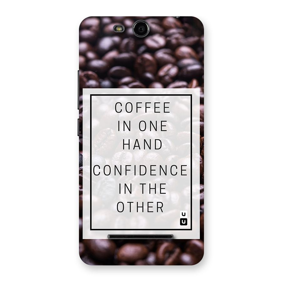 Coffee Confidence Quote Back Case for Micromax Canvas Juice 3 Q392