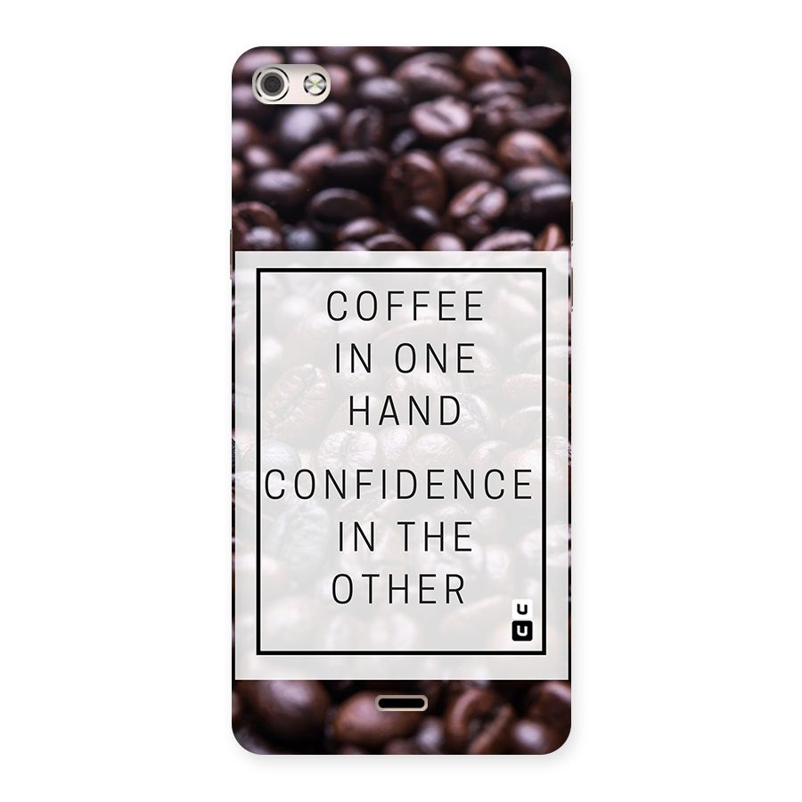 Coffee Confidence Quote Back Case for Micromax Canvas Silver 5