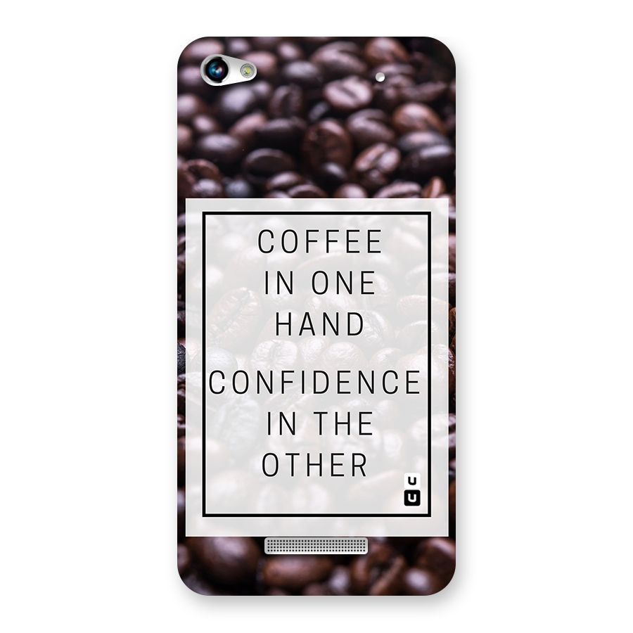 Coffee Confidence Quote Back Case for Micromax Hue 2